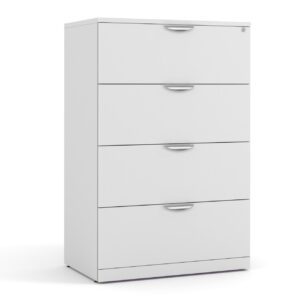 White 4 Drawer Lateral