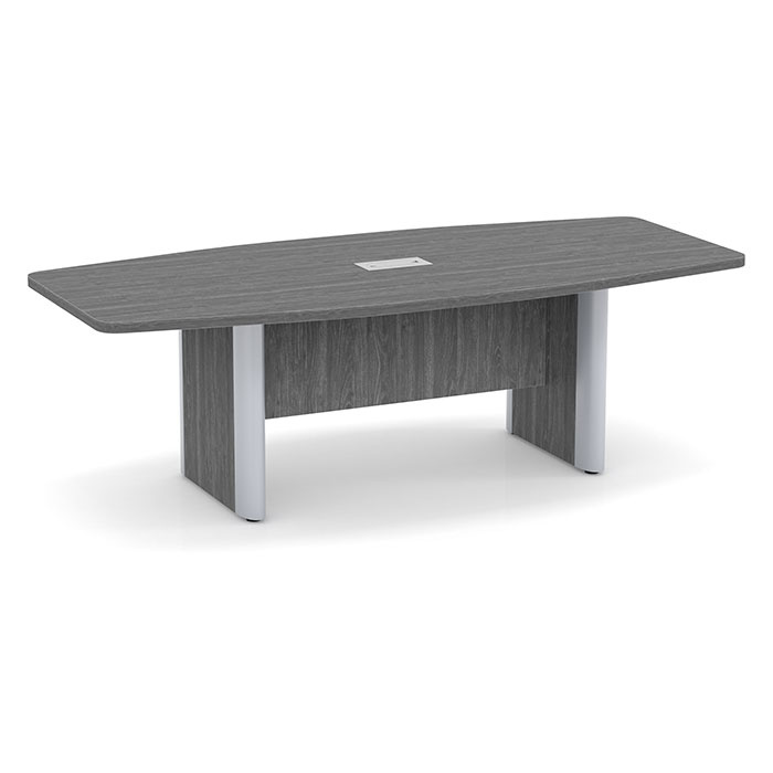 8-Boat-Shaped-Conference-Table-In-Grey