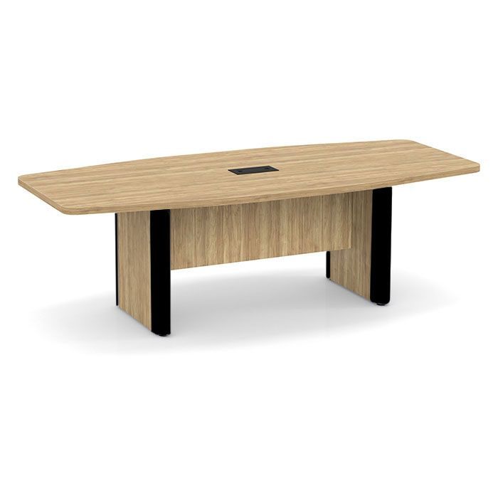 8-Boat-Shaped-Conference-Table-In-Nutmeg
