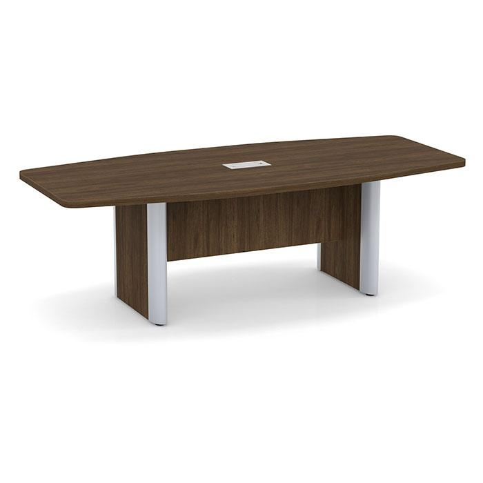 8-Boat-Shaped-Conference-Table-In-Walnut