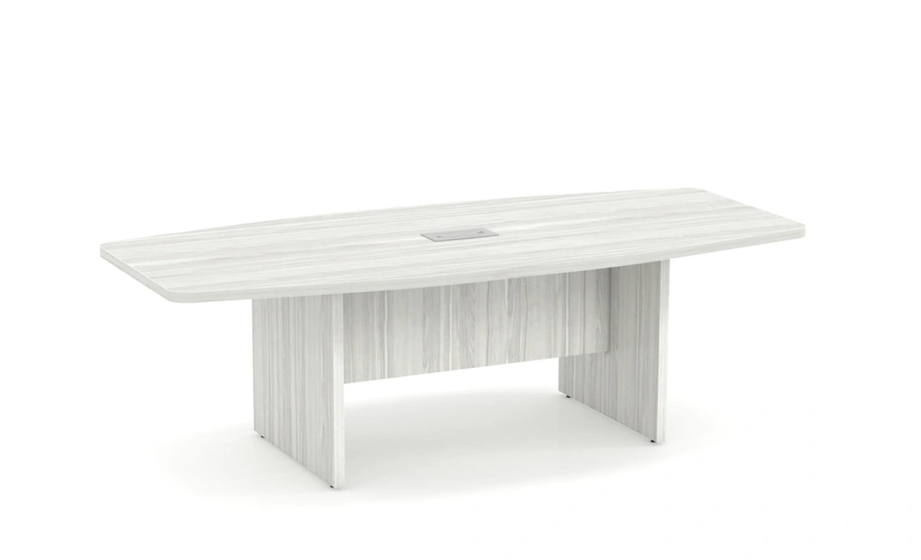 8′-Brooklyn-Series-Laminate-Boat-Shaped-Conference-Table-In-Silver.-Jpeg