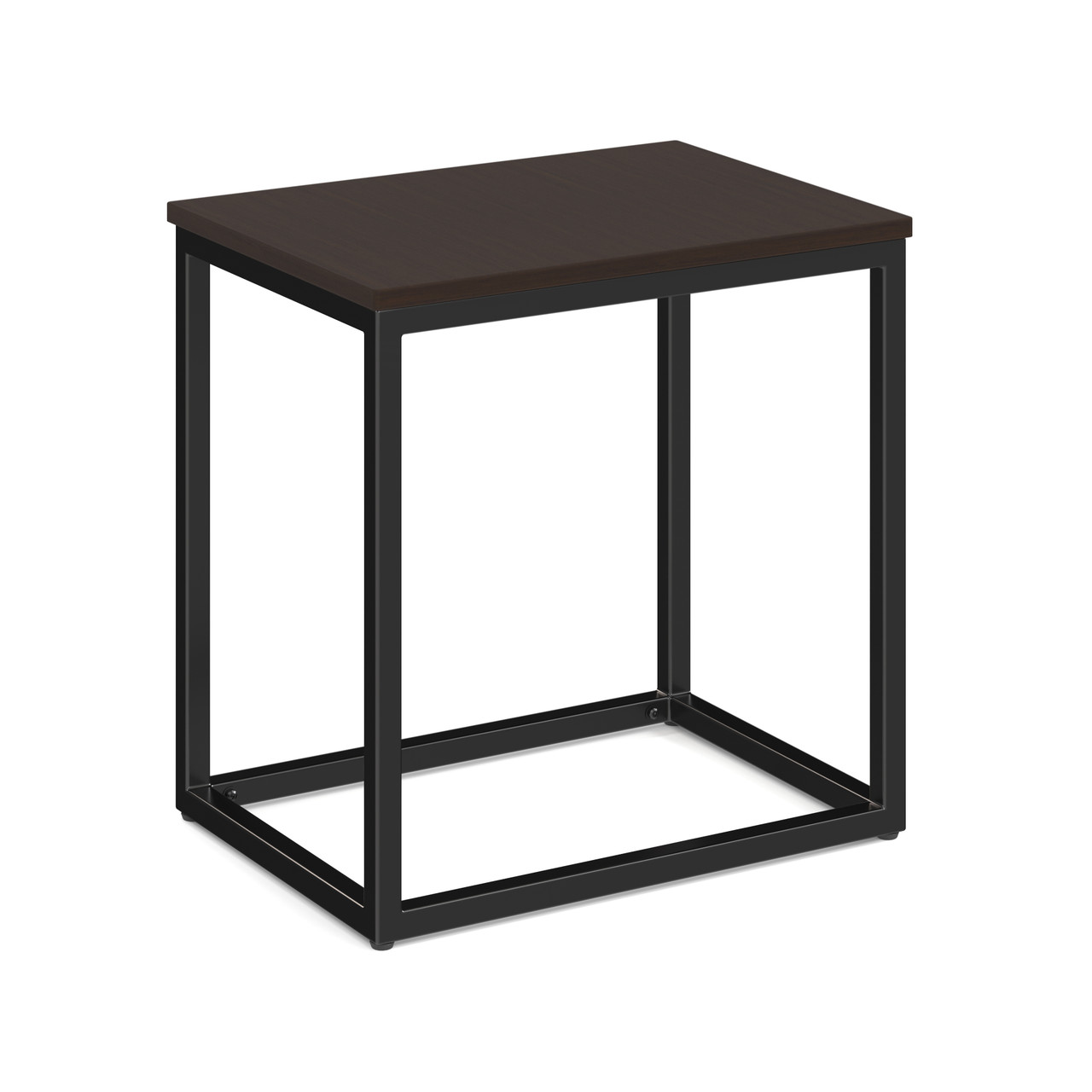 Espresso-Laminate-Rectangular-Brooklyn-Series-Side-Table-with-Black-Metal-Base