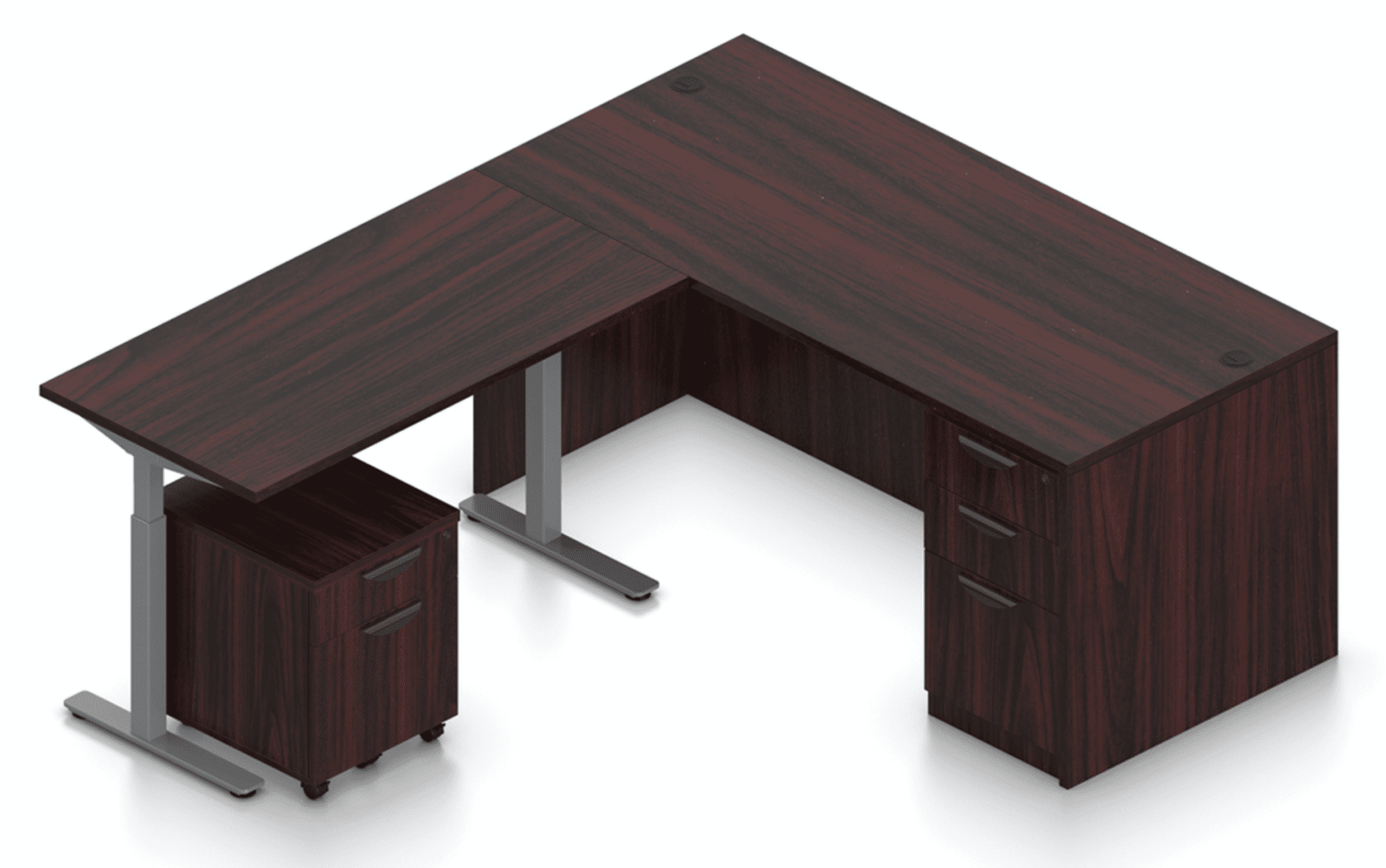 Mahogany-L-Shape-Desk-With-Sit-Stand-Return