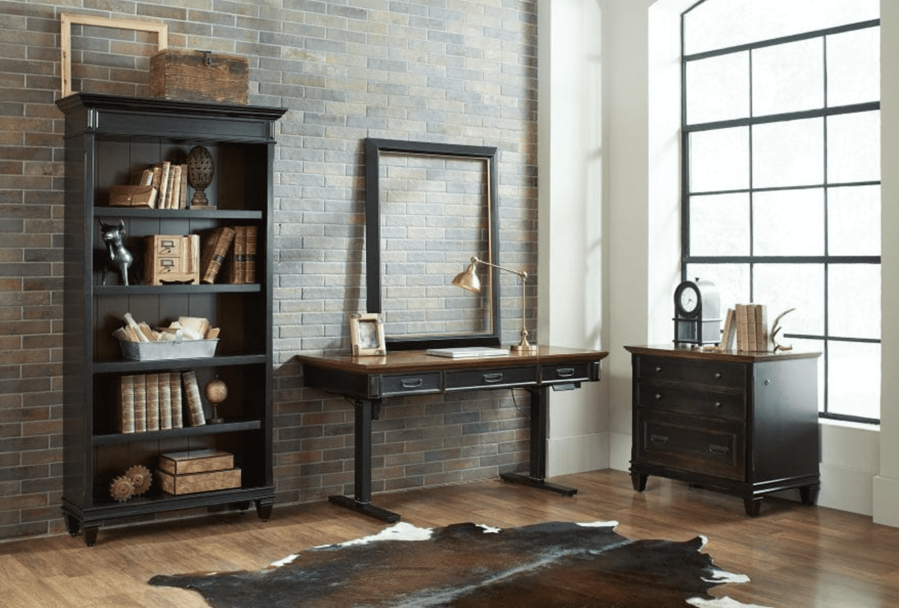 Rumson-Electric-Sit-Stand-Desk-In-Black-With-Wood-Plank-Top-1