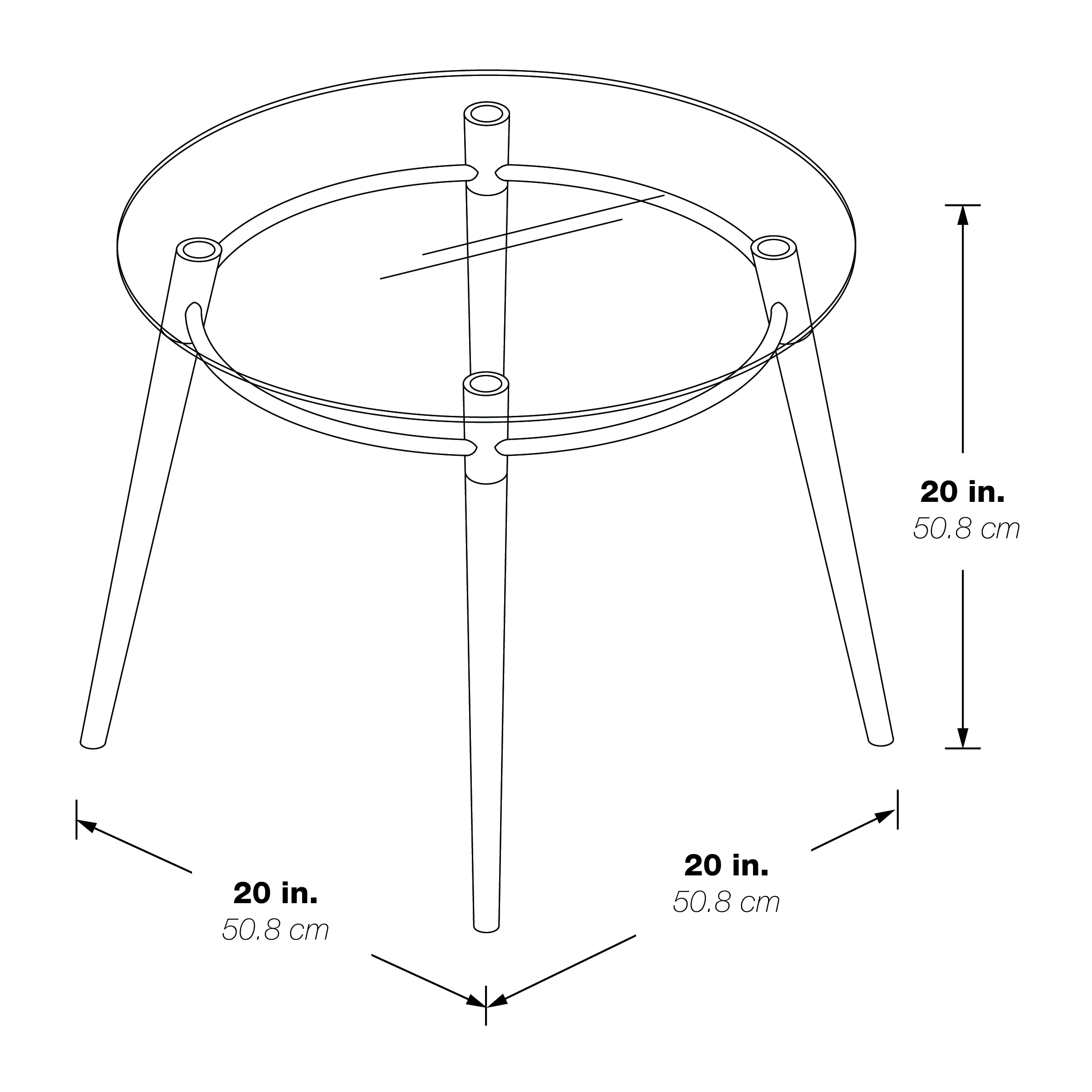 Westfield-Glass-Round-End-Table-Measurements
